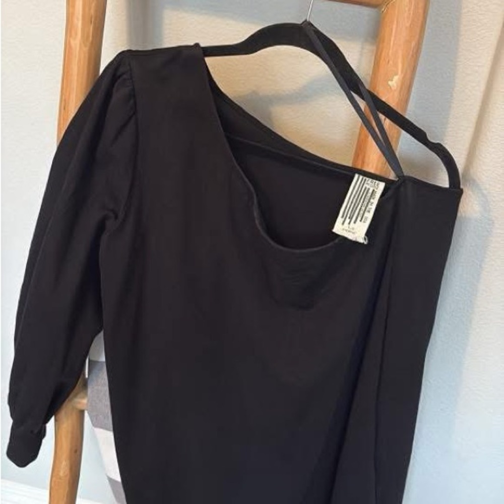 Free People One Shoulder Black Dress